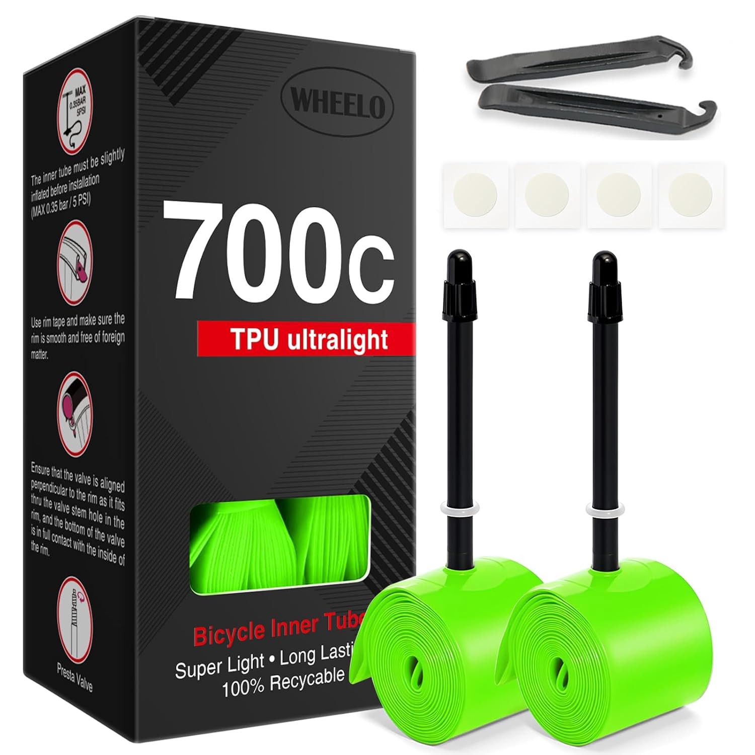 TPU 700C 28mm 30mm 32mm 45mm 65mm 85mm Road Bike Inner Tube Lightweight Tubular