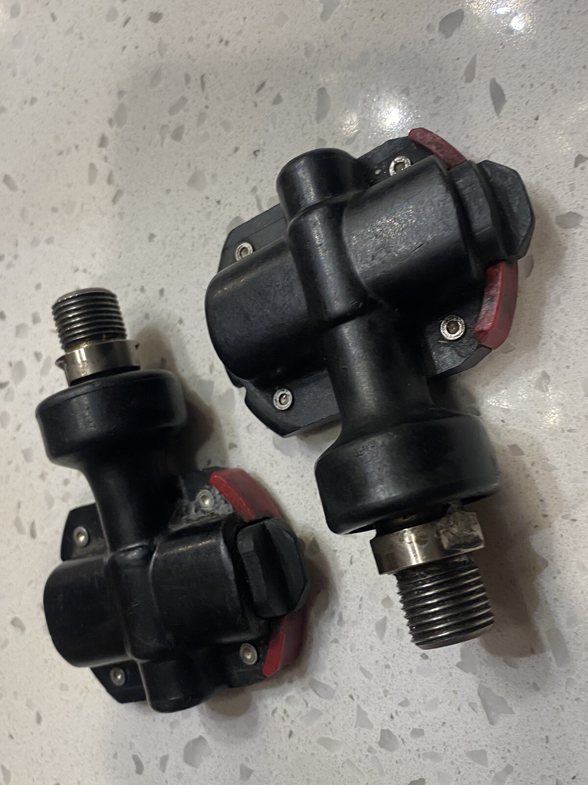 Sampson Stratics Clipless Pedals Super Light 226 Grams! Very Smooth. Red. Campy