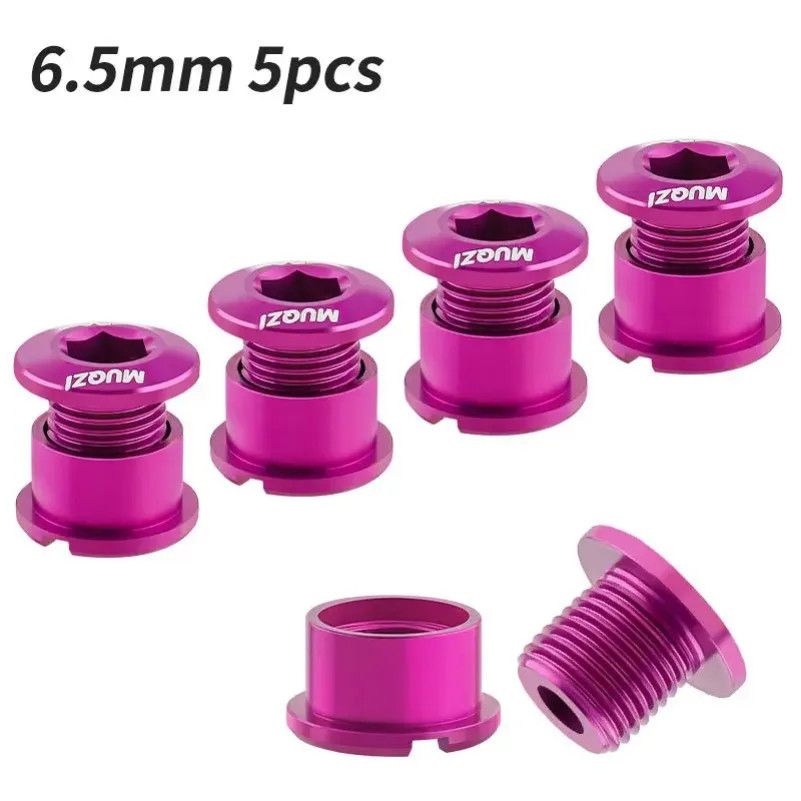 MUQZI 4/5pcs Chainring Bolts MTB Road Single Double Crank Screws 6.5/8.5mm