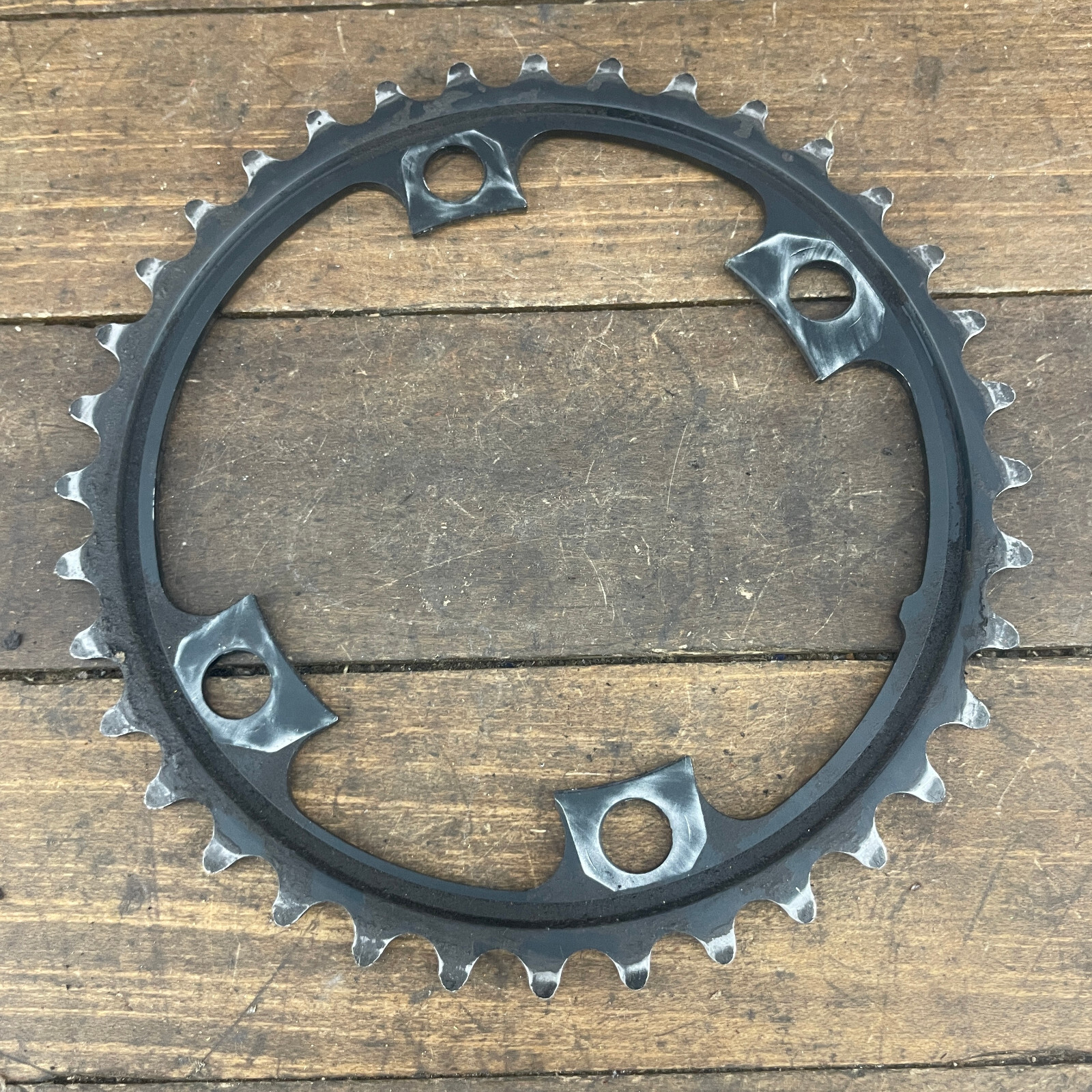 Vintage Shimano Ultegra Chainring 36 Tooth 36t 110 BCD 4 arm Asymmetric 52-36