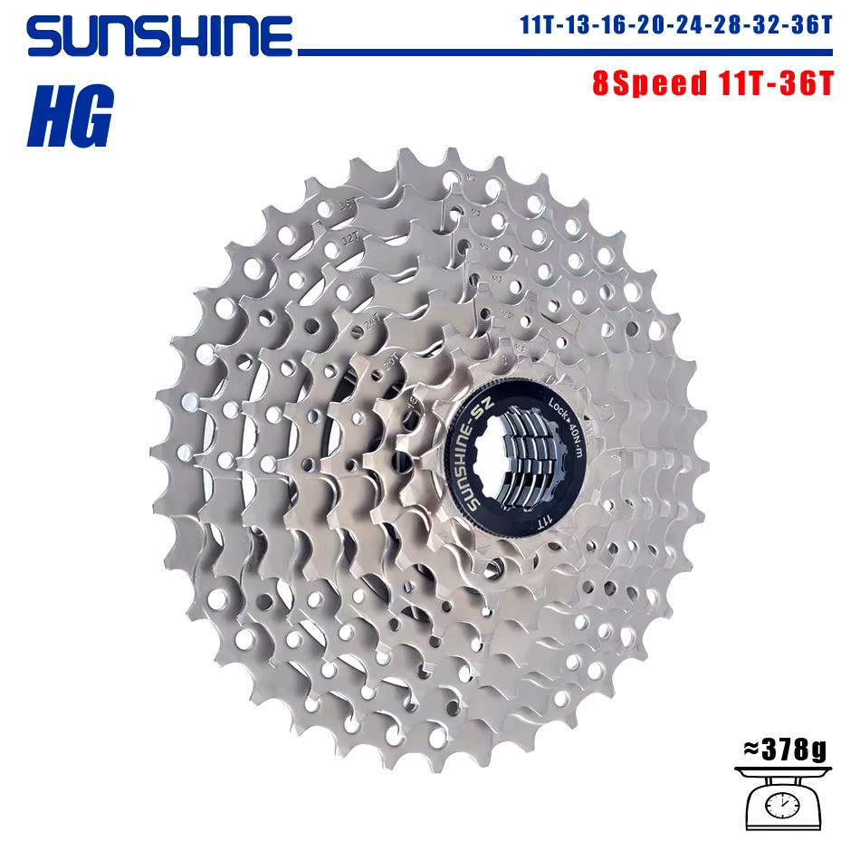 SUNSHINE Bicycle Cassette 8/9/10/11/12Speed Freewheel HG Structure Sprocket 32/3