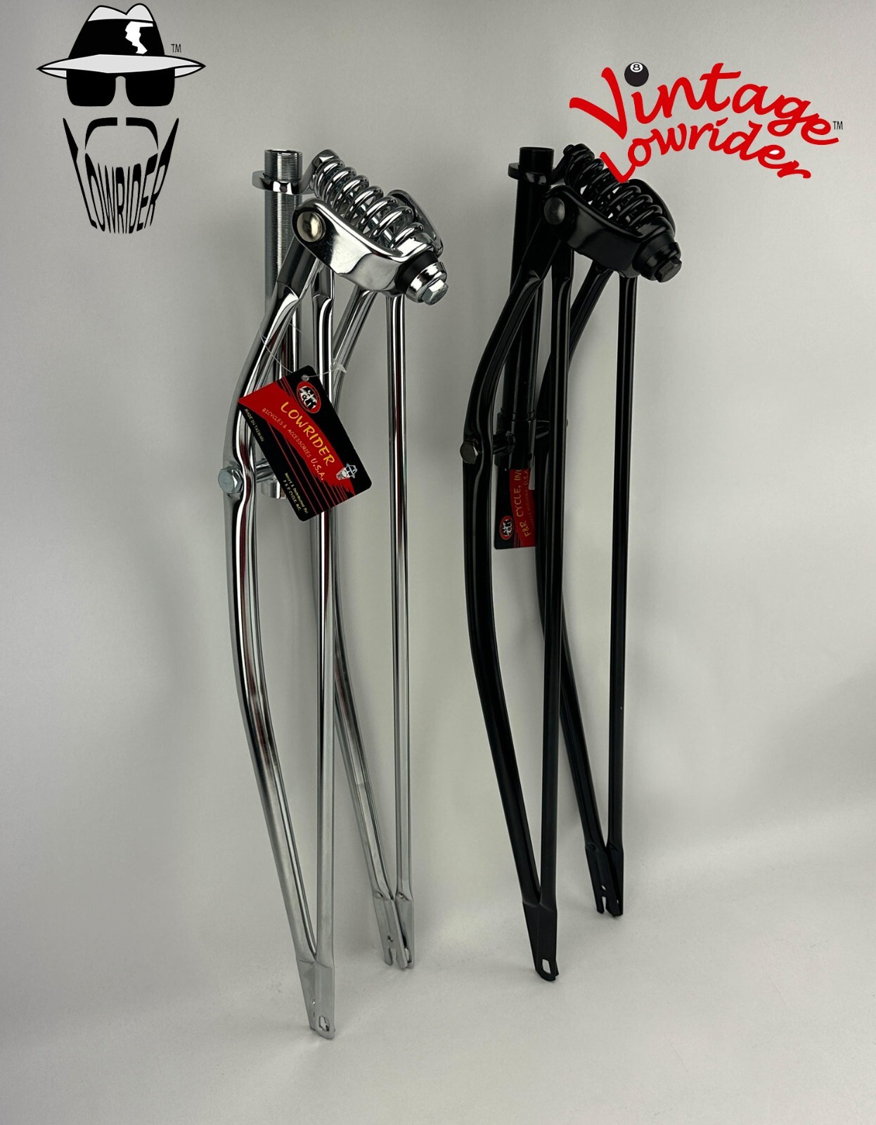 CRUISER BIKE SPRINGER FORK VINTAGE SCHWINN CHOPPER BICYCLE 29″ WHEEL 1″ HEADSET.