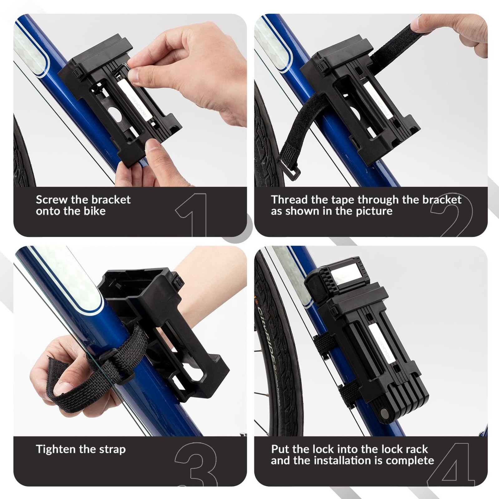 ROCKBROS Folding Bike Lock 3.3 lbs Key Lock Anti-Theft Alloy Steel | Heavy-Du…
