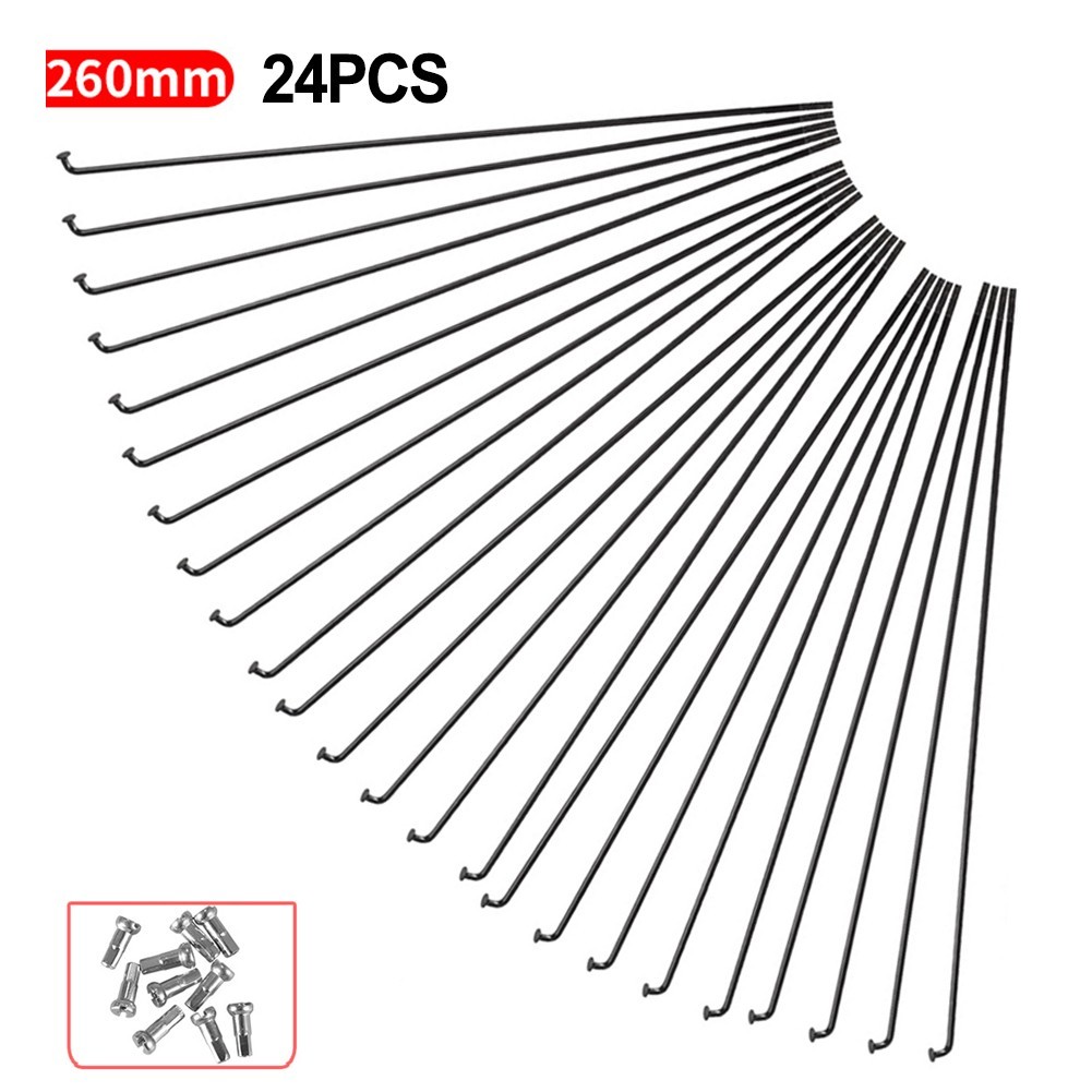 For 275MM Steel Spokes and Nipples for For 27 5 Bikes Replacement Set 24PCS