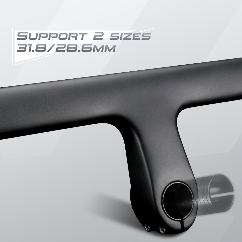 400/420/480mm Carbon Fiber Road Bike Integrated Handlebar Bicycle Drop Bar