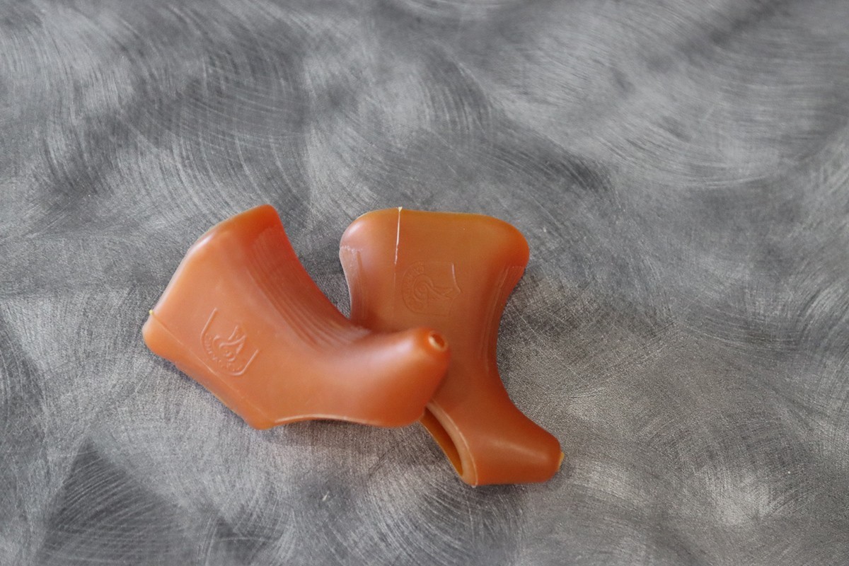 Campagnolo Nuovo Record Super Rec Brake Hoods Shield Logo Gum NOS *OG Campag*