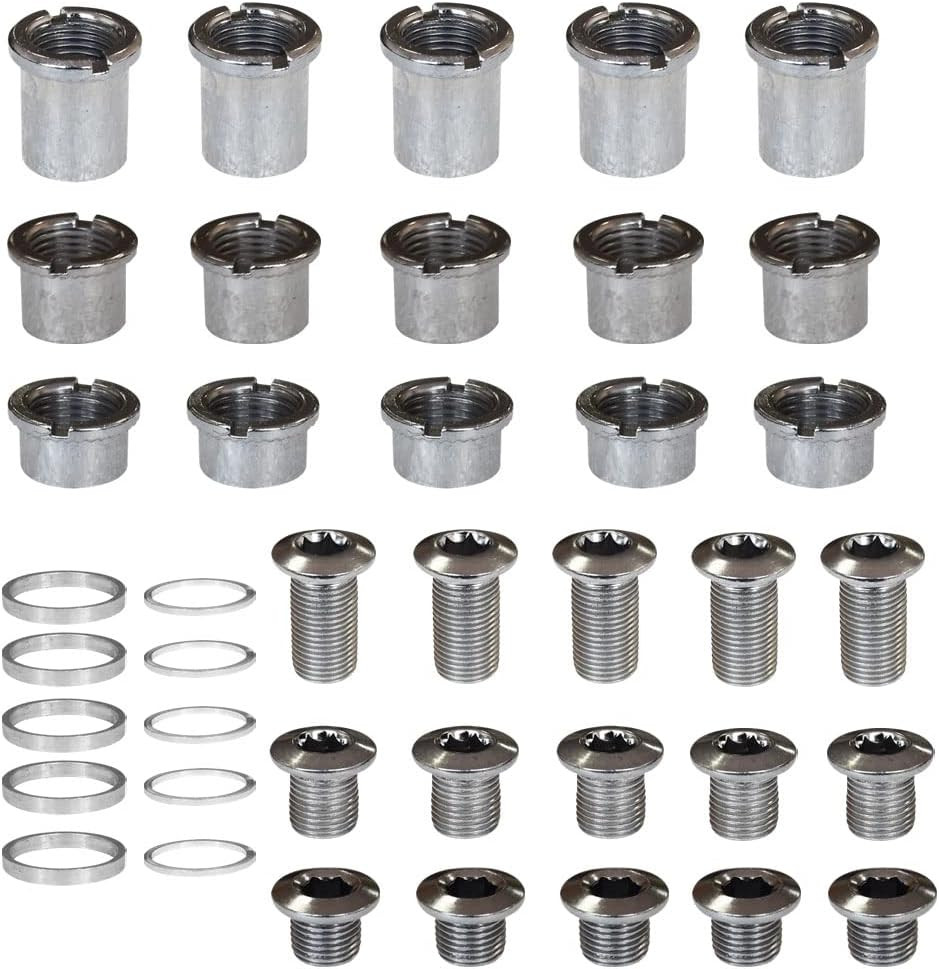 5 pcs for Each Single/Double/Triple Chainring Bolts Screws Disc Crankset Nuts Ch