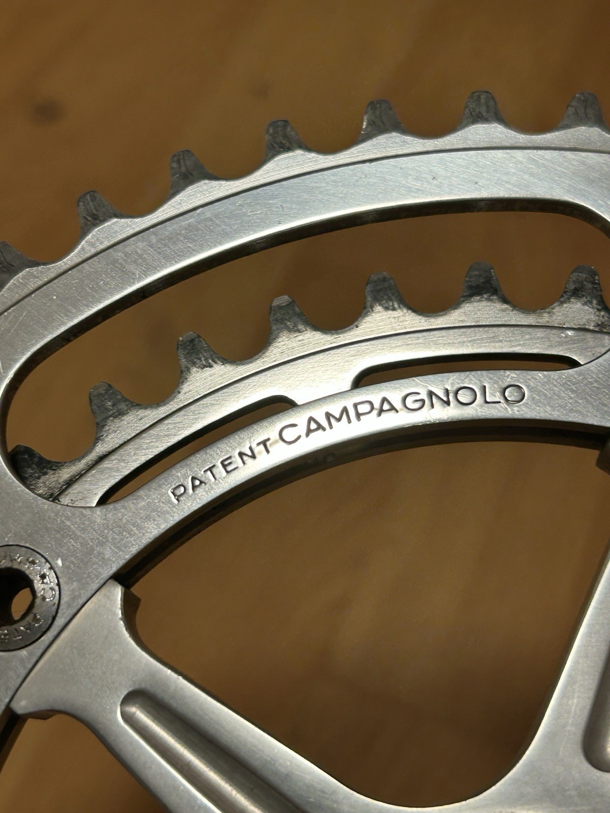 Vintage Campagnolo Super Record 170 Crankset 1049/A Double 52 42 Square Taper