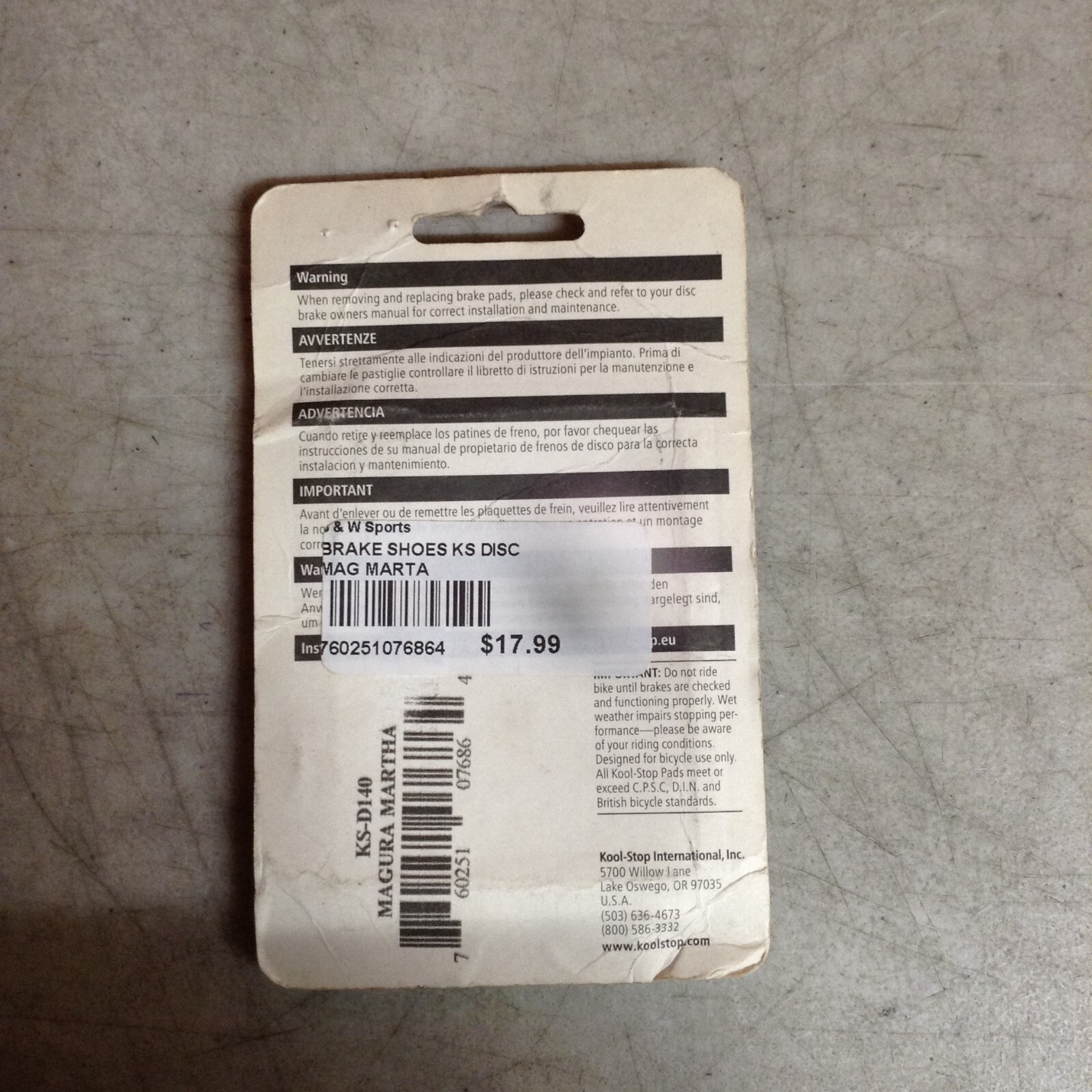 MISC DISC BRAKE PADS