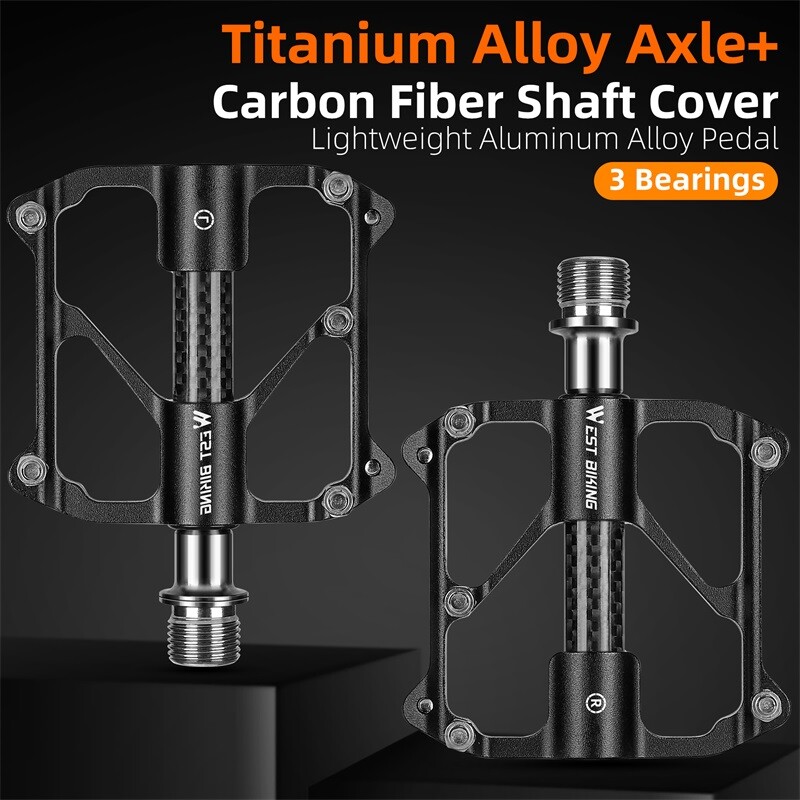WEST BIKING Ultralight Road Bike Pedals Aluminum 3 Bearings Bicycle Pedals