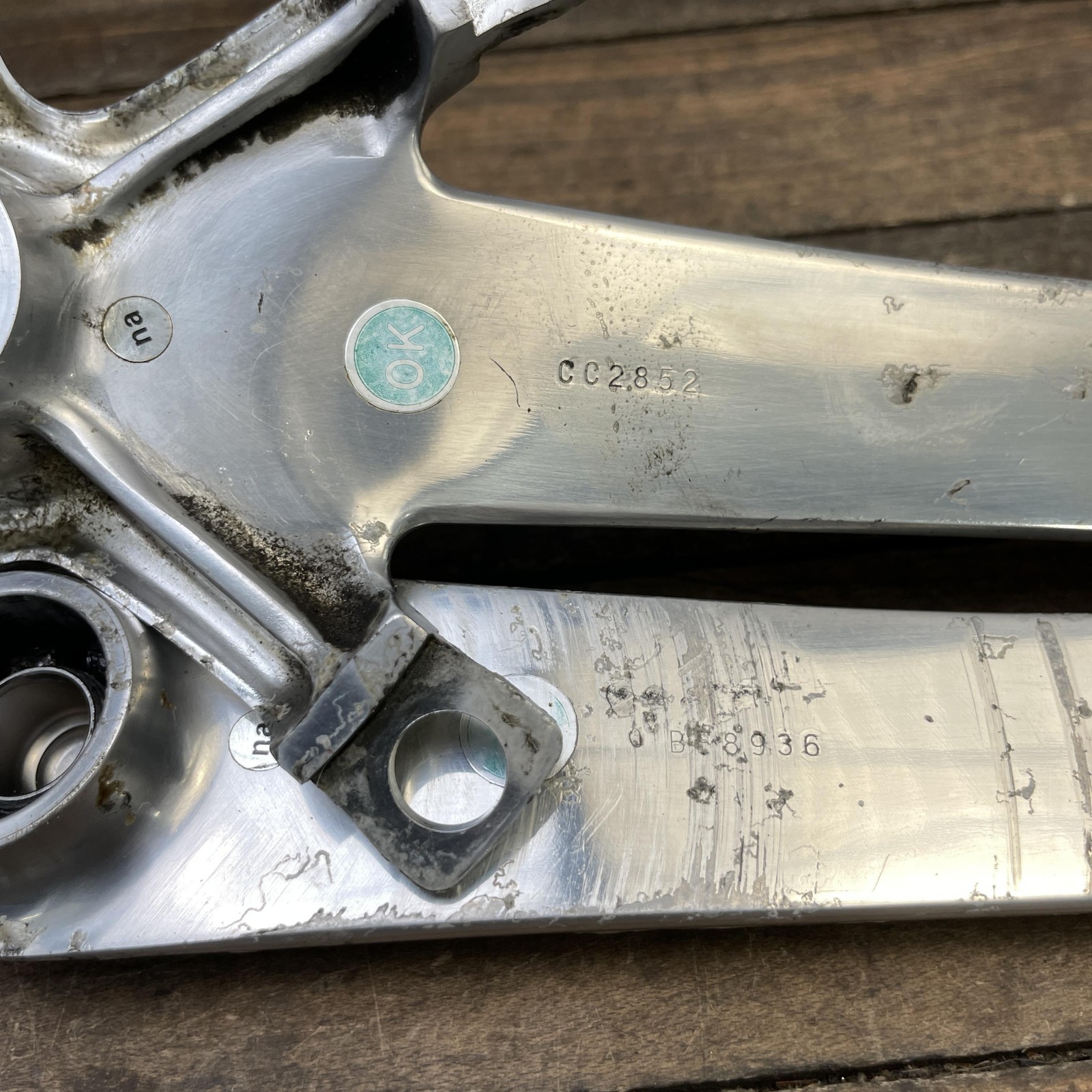 Vintage Shimano Dura-Ace FC-7700 Crankset Arms 172.5mm 130 BCD Road Bike Silver