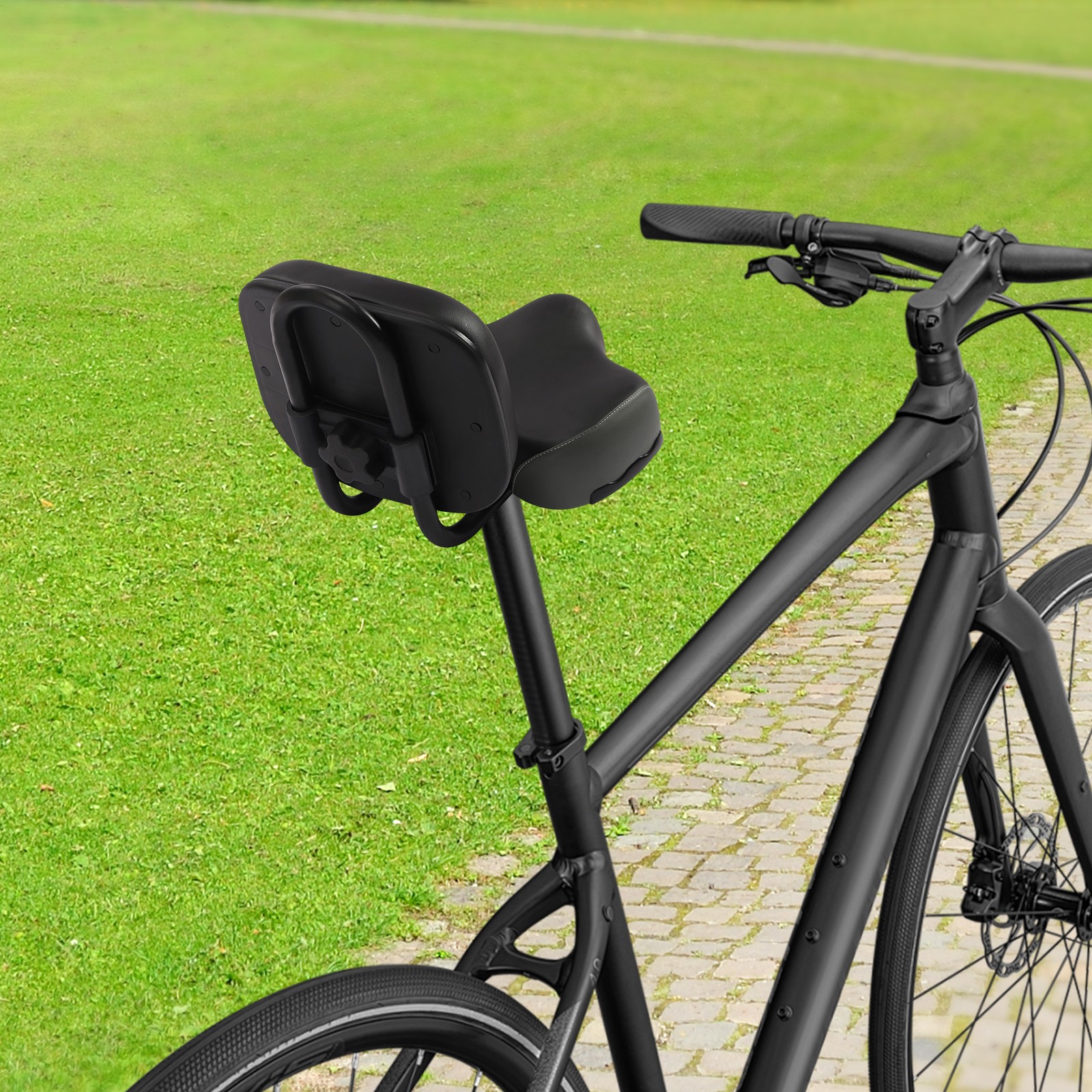 11.5″ x 9.5″ Oversize Comfort Saddle Seat Backrest Saddle Bike Seat W/Backrest