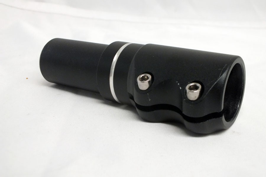 Lunje 1 1/8 Threadless Stem Extender Black 2 3/4 inch Rise Upright