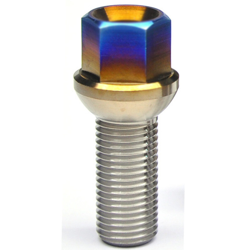 4pcs M14 x 1.25/ 1.5x 28/35mm titanium wheel hub screw bolts