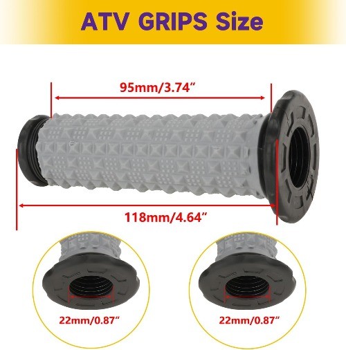 7/8″ 22mm ATV Handlebar Grips Replacement for 250 500 250 250 300EX 400EX 350 42