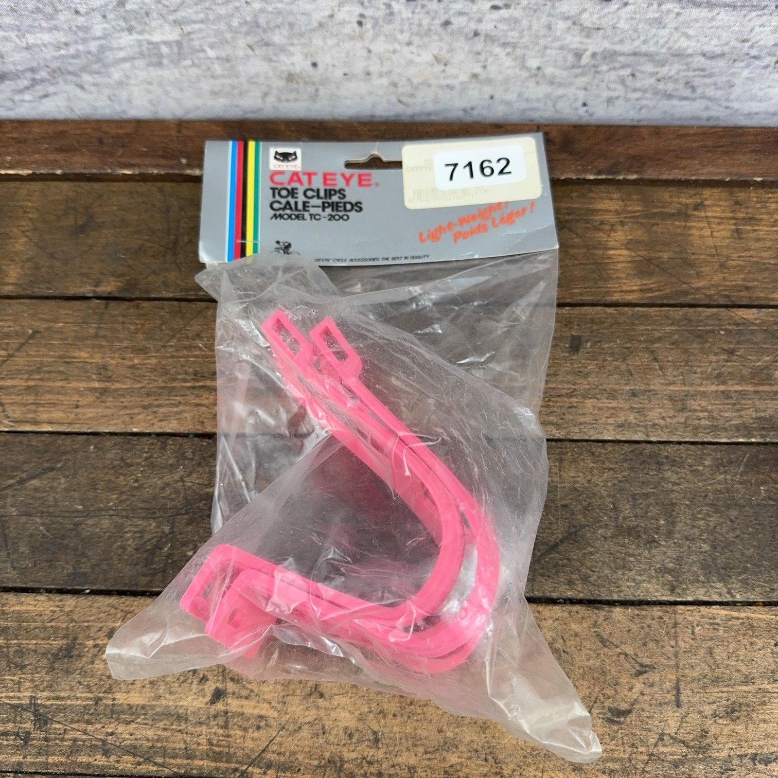 Vintage CatEye Toe Clips Pink Plastic TC-200 Japan NOS Road Bike Pair Set