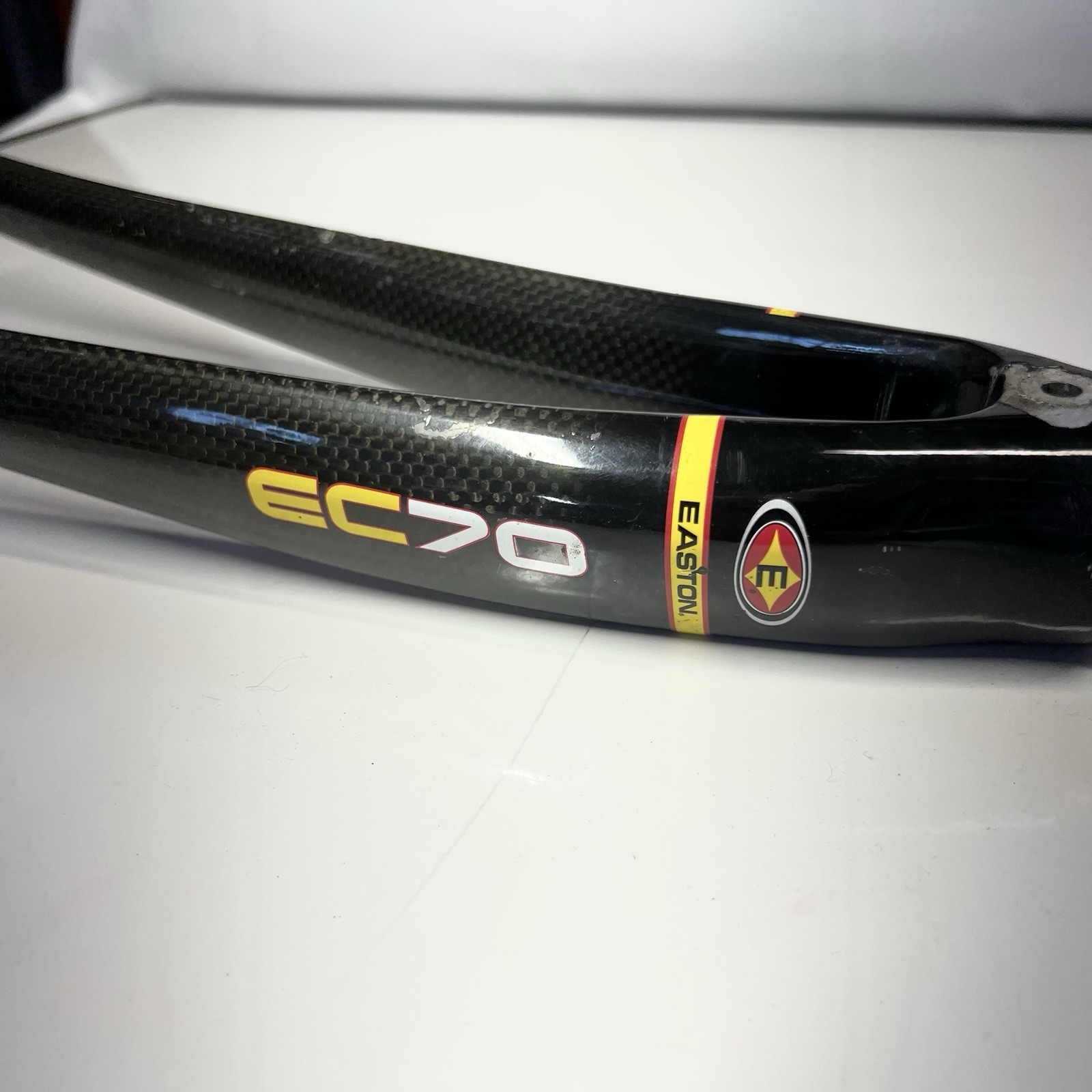 Vintage EASTON EC70 Full Carbon Fiber Fork 1-1/8″ Cut 214mm Steerer QR 100mm Rim