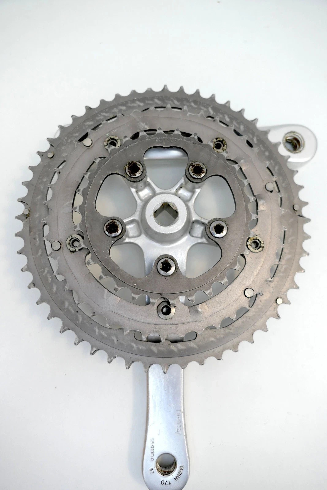 Vintage Japanese SR Suntour Superbe Triple Crankset 170mm 52/42/30 Chainrings