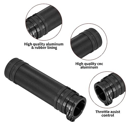 Motorcycle 1″ 25mm Black Aluminum CNC Handle Bars Hand Grips Fit for Harley