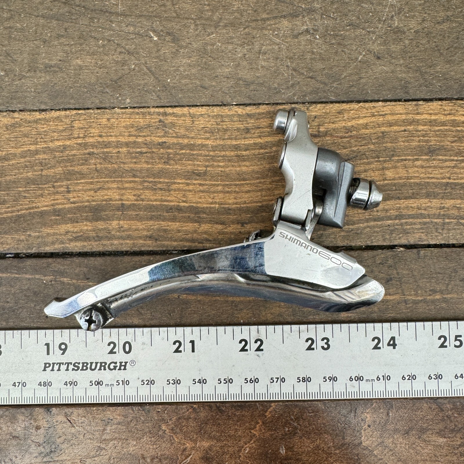 Vintage Shimano 600 FD-6401 Tri Color Front Derailleur Bottom Pull Braze On B1