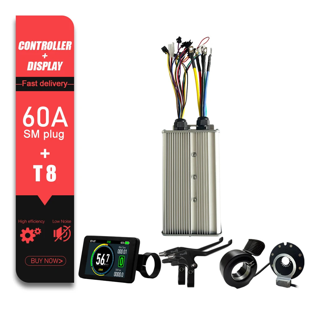 48V 52V 60V 72V 60A Electric Bike Sine Wave Controller for 1000-3000W Motor