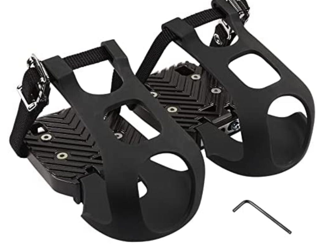 CyclingDeal Bike Bicycle Toe Clips Cage ONLY – Compatible with Peloton Bike &…