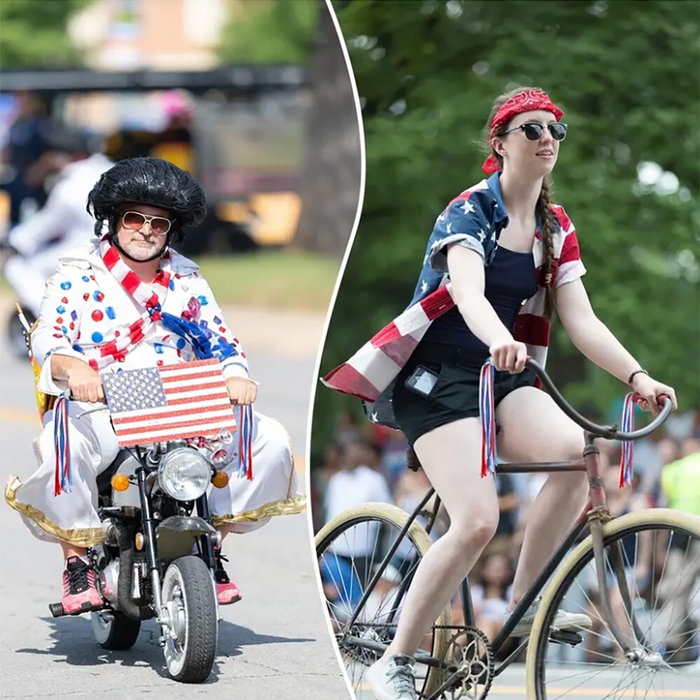 Red, White and Blue Bicycle Handlebar Streamers – 1 Pair – Quality Ribbon Fabric