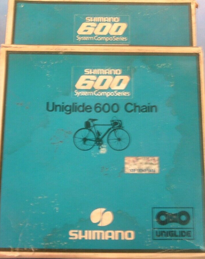 Shimano 600 UniGlide Gold/Bk CN-6110 Chain NEW / NOS Vintage-5/6-Spd-NIB- 120L