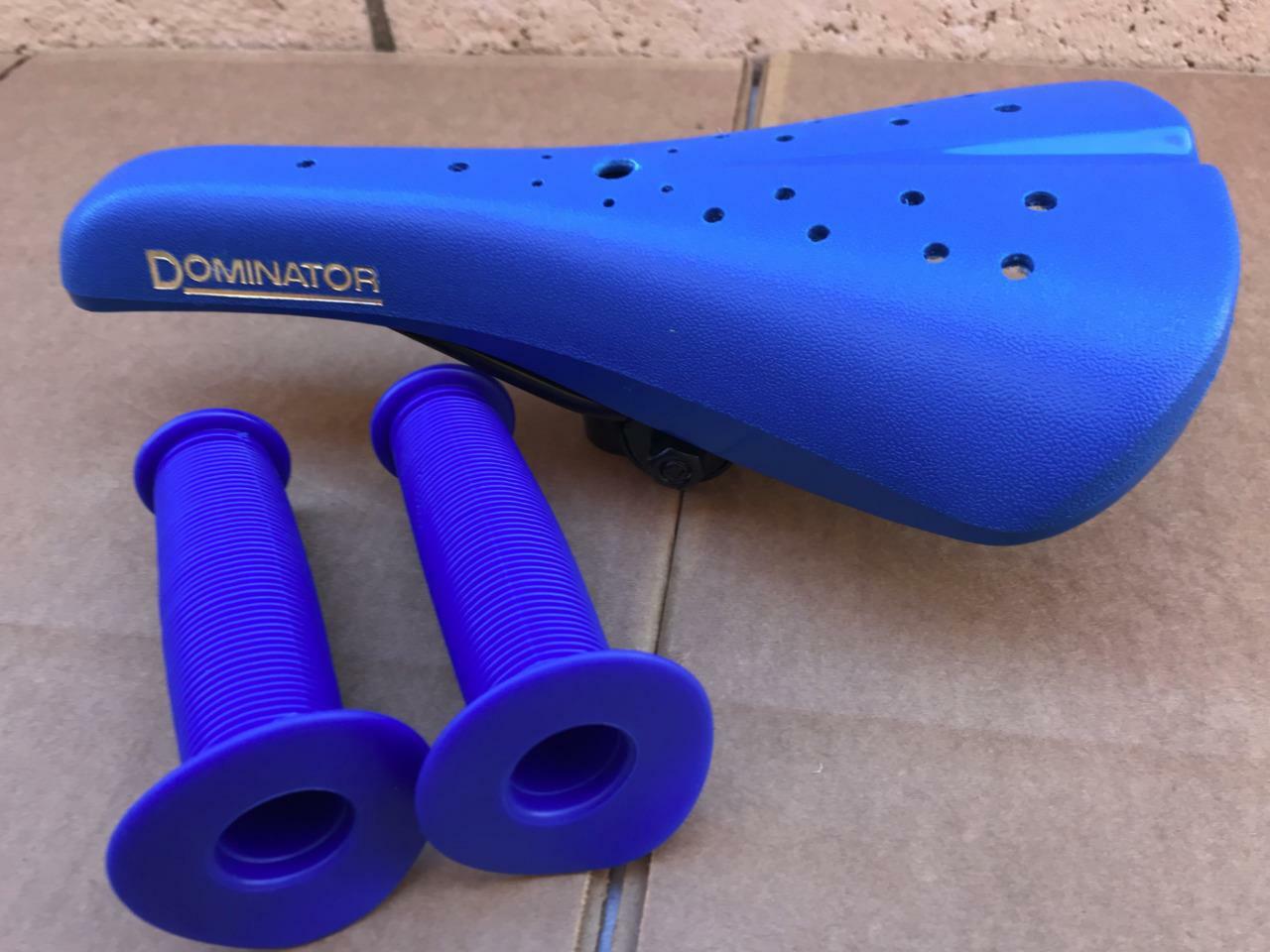 New «Old School Bmx» Hard Shell BLUE Seat with Grips GT DYNO Viscount Dominator
