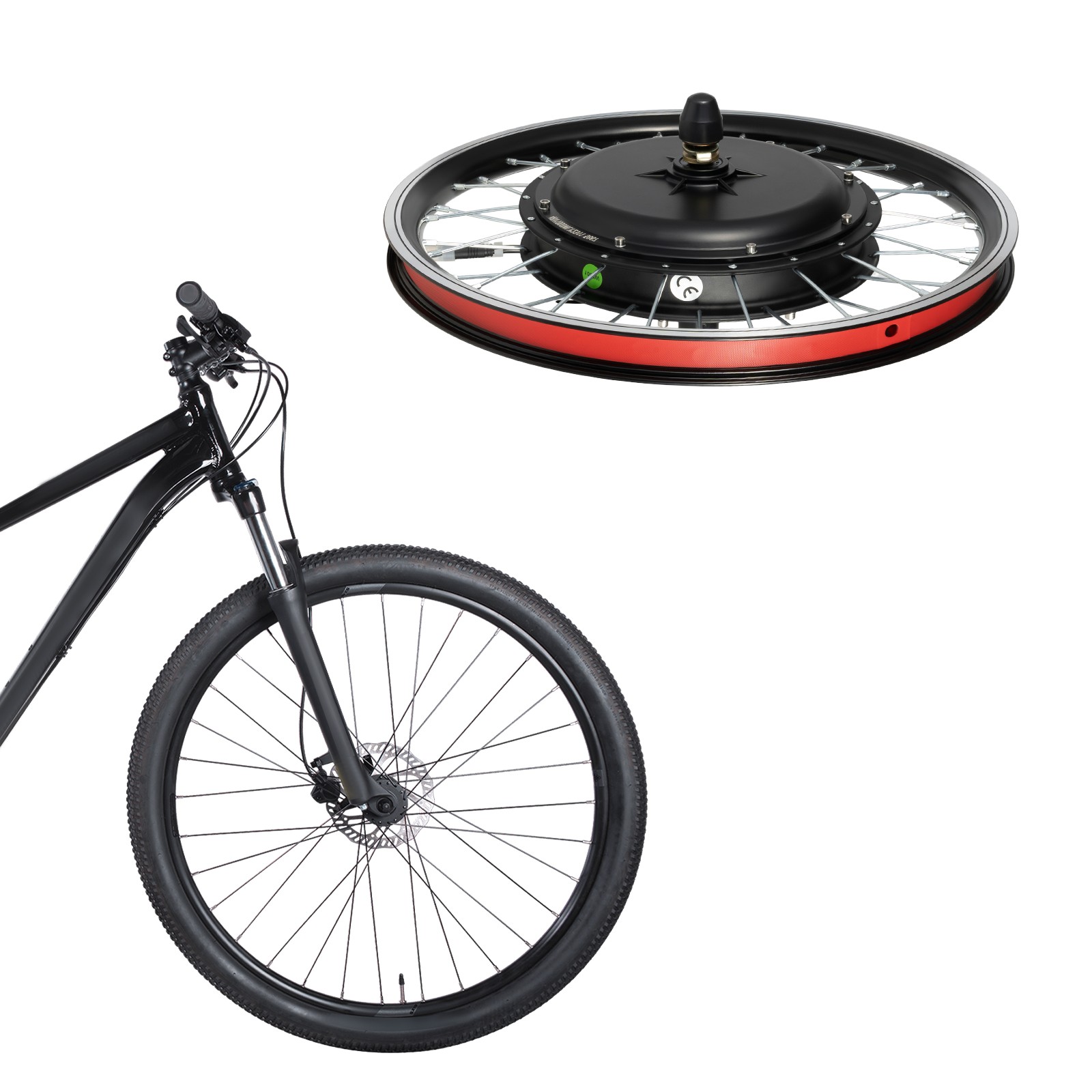 20in 1000W Front Wheel 48V Electric Bicycle Bike Motor Conversion Kit Hub eBike