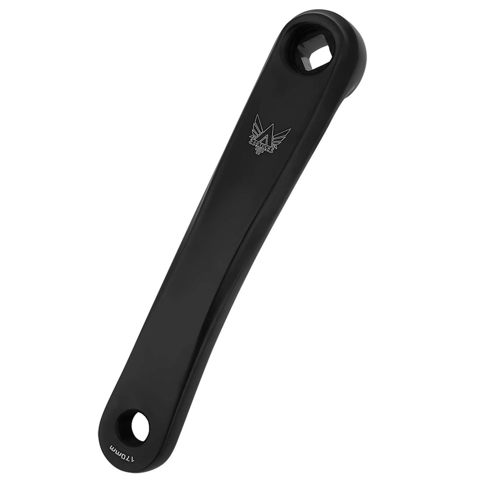 170mm Bike Aluminum Alloy Left Single Chain Crank Arm Replacement (Black Rhombic