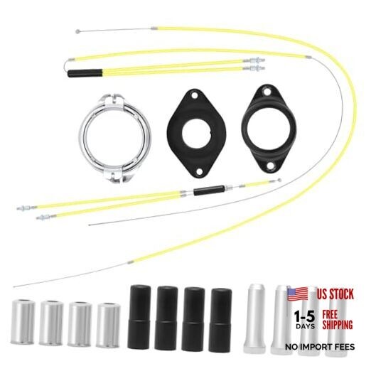 BMX Bike Gyro Brake Cables Front+Rear (Upper+Lower) with Spinner Rotor