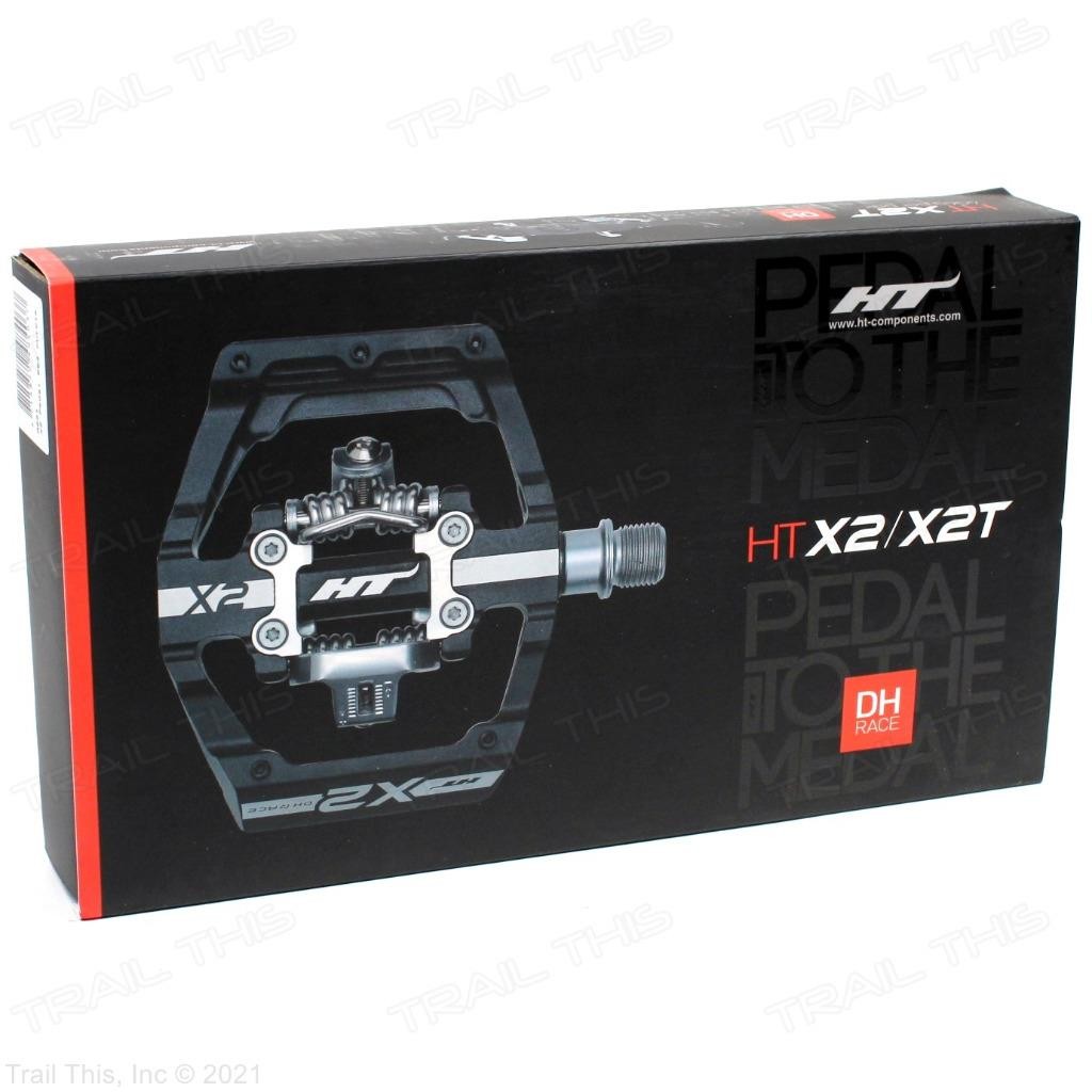 HT Components X2-SX Pedals Purple Clipless Bicycle Platform CrMo DH Race Style