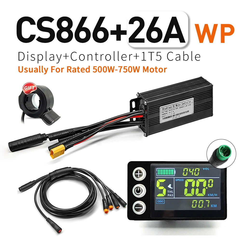 E-bike Sine Wave Controller 3-Mode with Learning Function S866 LCD Display Motor