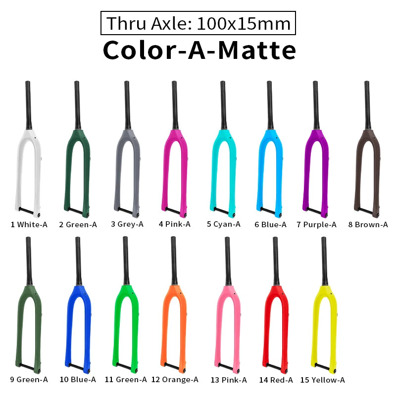 27.5» Carbon MTB Bicycle Fork Thru Axle Outside Cable Line 110x15mm 100x15mm