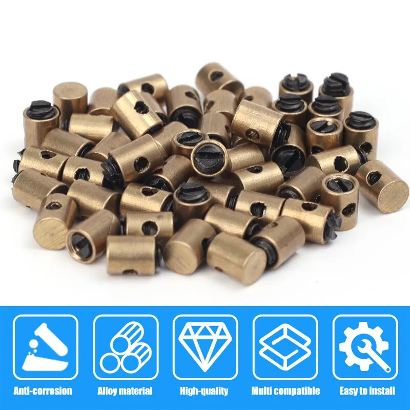 100x Cable Stop Wire Clutch End Barrel Screw For ATV Motorcycle Pit Bike 2.5mm