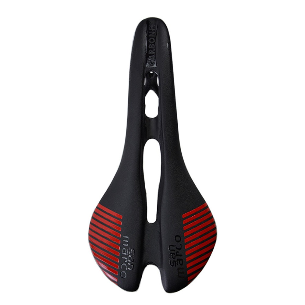 Carbon PV leather Hollow Seat Saddle 278*130mm for MTB Bike Road Bicycle Racing
