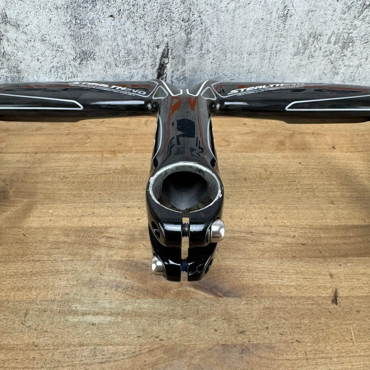 Low Mile! Shimano PRO Stealth Evo Carbon 130mm x 44cm Integrated Handlebar 414g