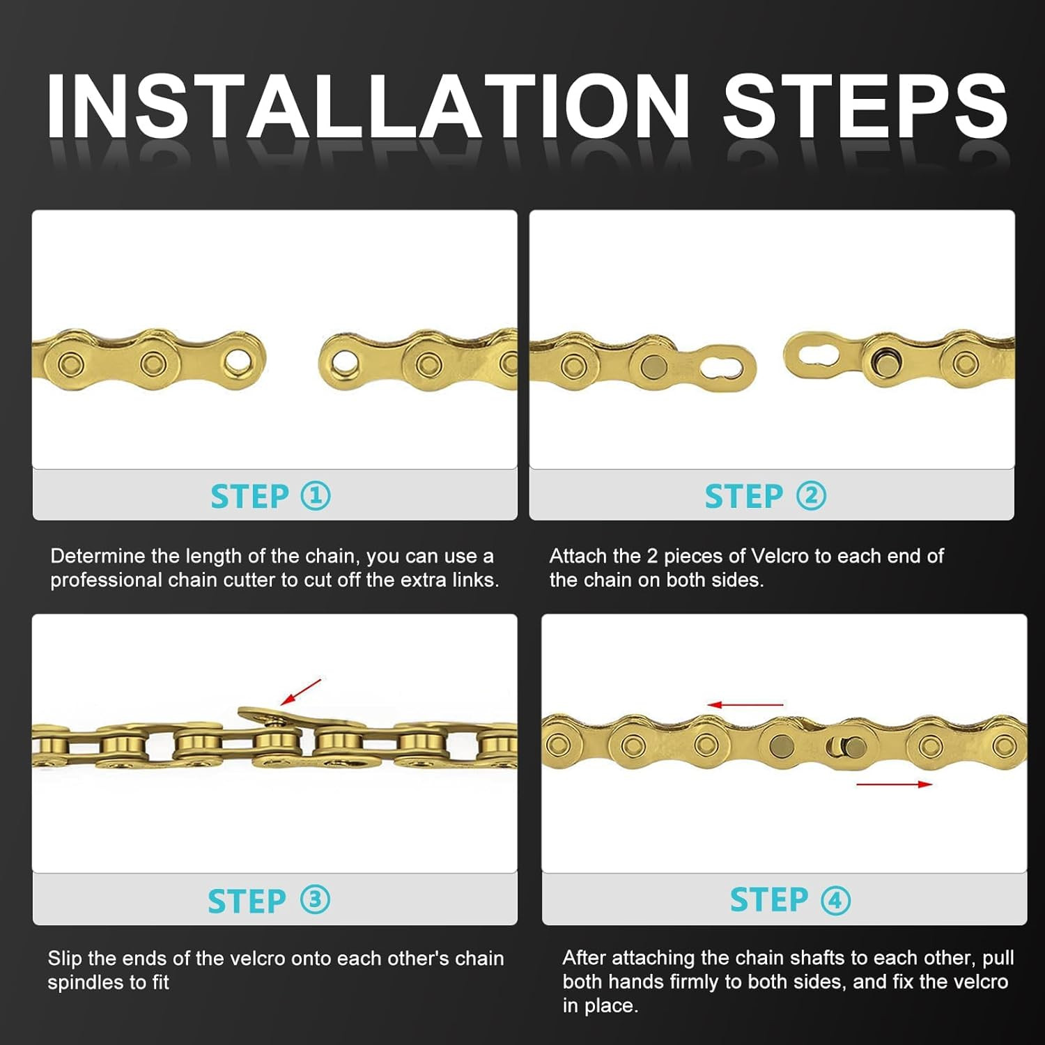 Gold Bike Chain 6/7/8 Speed Bike Chain,1/2 x 3/32 Inch,116 Links, Alloy Steel,Tr