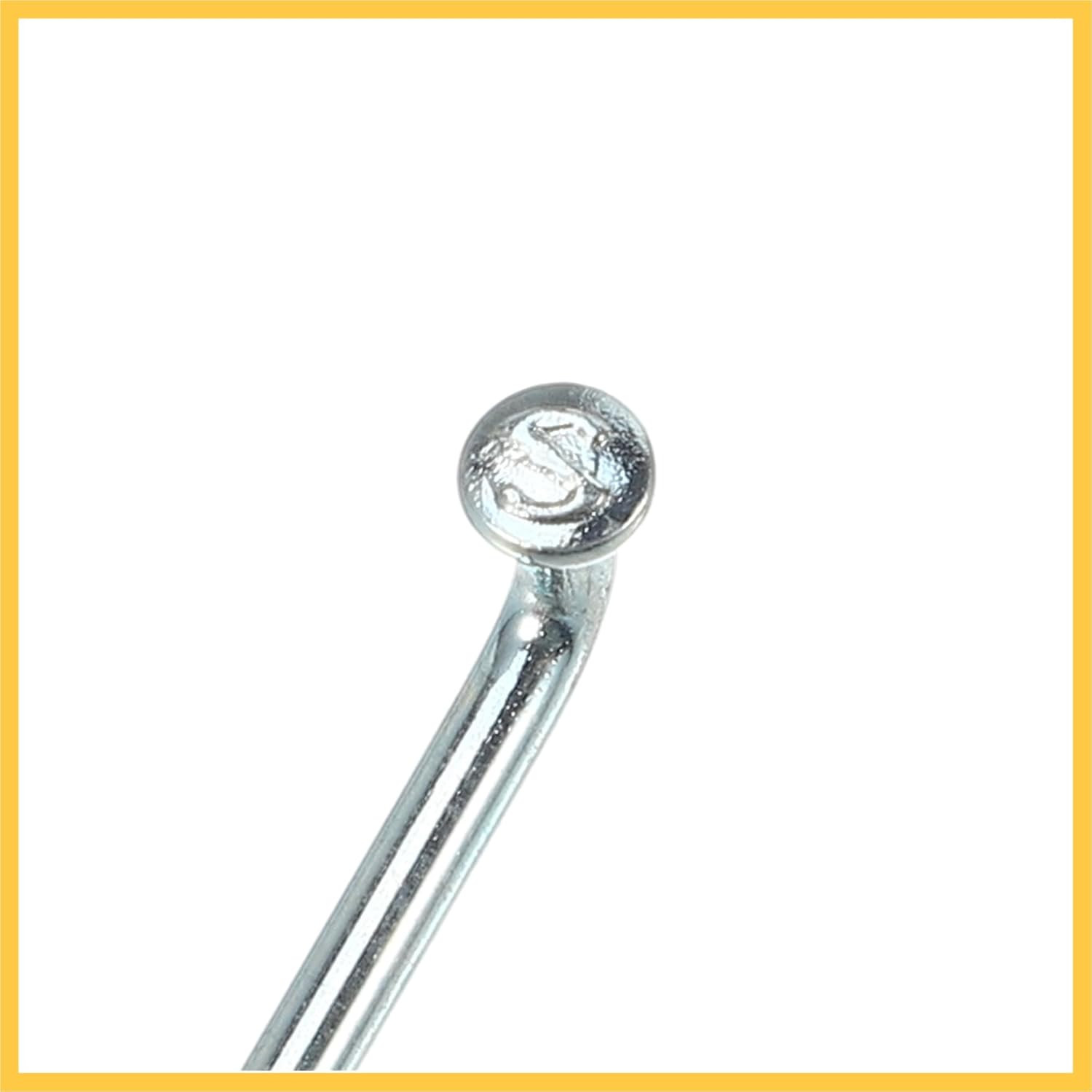 36 Pcs 14G J Bend 294Mm X 2Mm Bike Bicycle Spokes with Nipples Steel Silver Tone