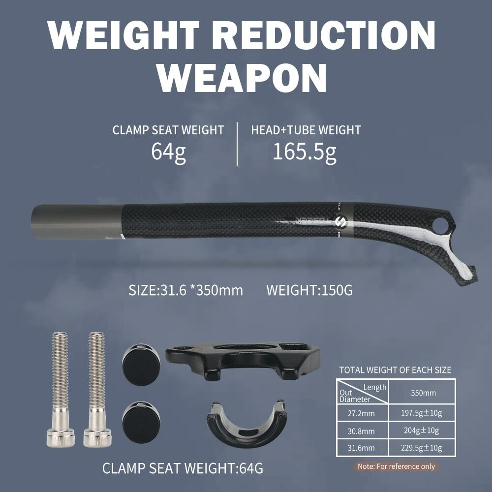 Carbon Seatpost Mtb Offset 20mm Retractable Seat Tube 27.2/30.8/31.6mm Seat Post