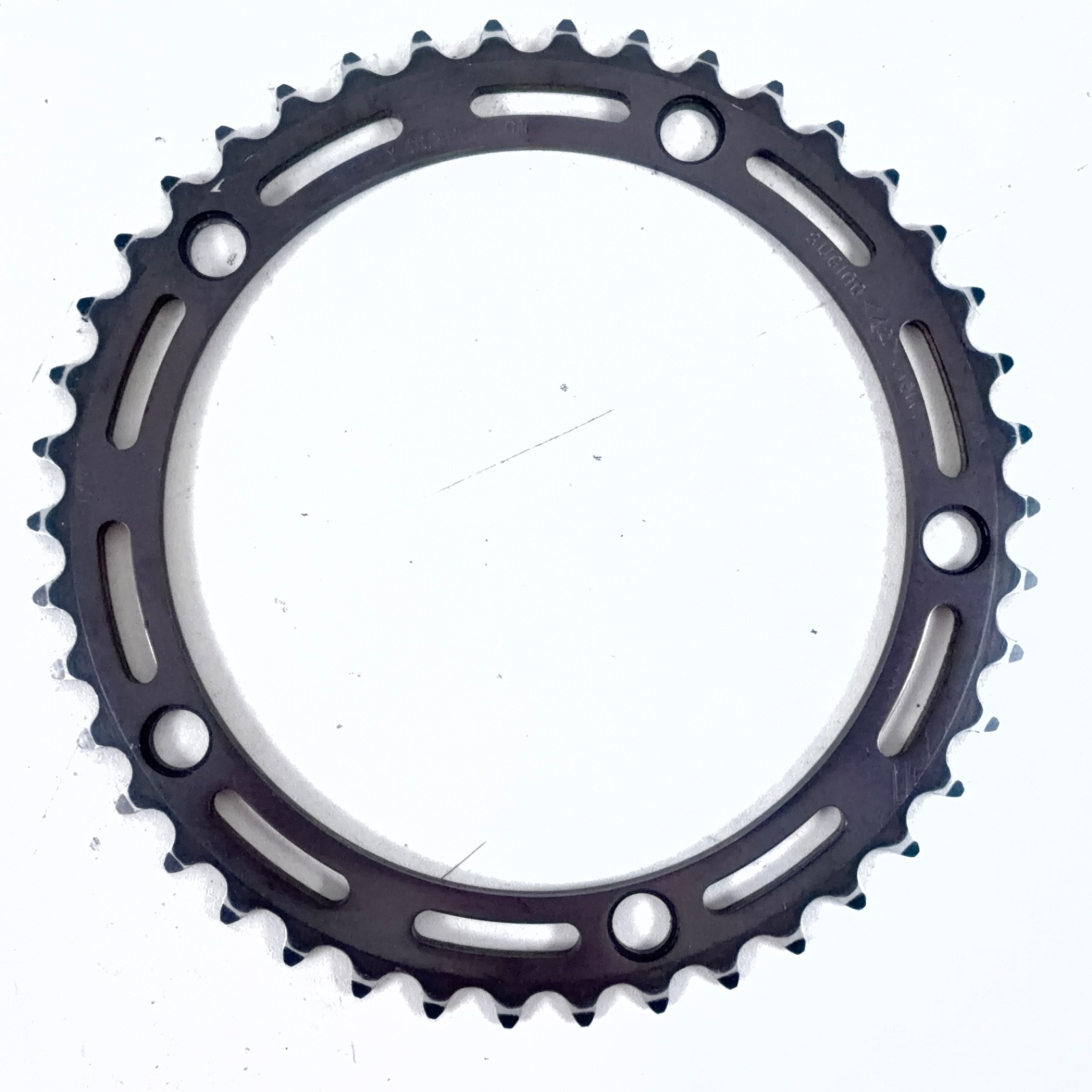 Vintage Sugino Mighty Competition 42T Chainring 144 BCD Black Alloy