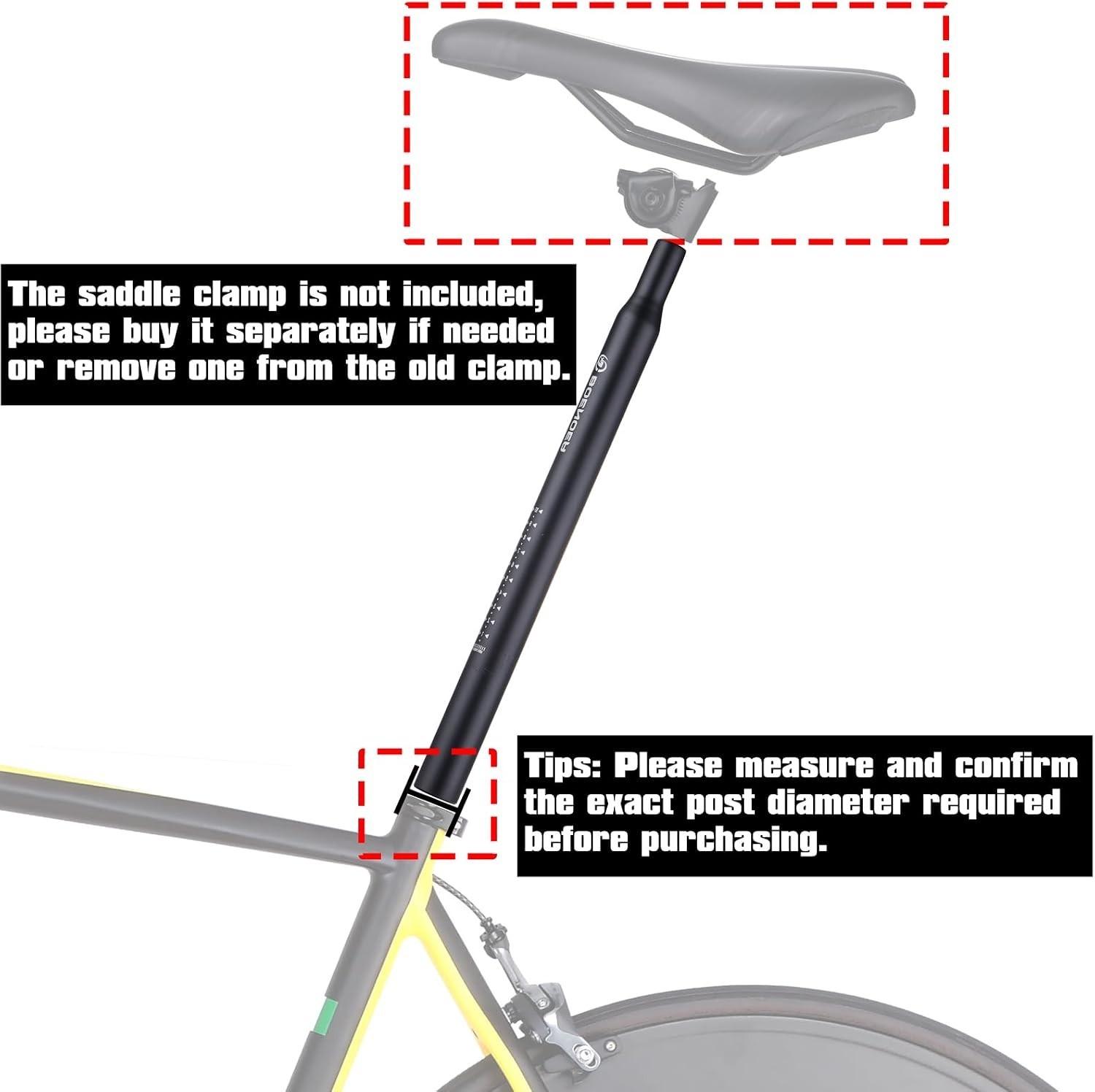 Universal 27.2mm Aluminum Alloy Seatpost – Effortless Installation, 400mm Length