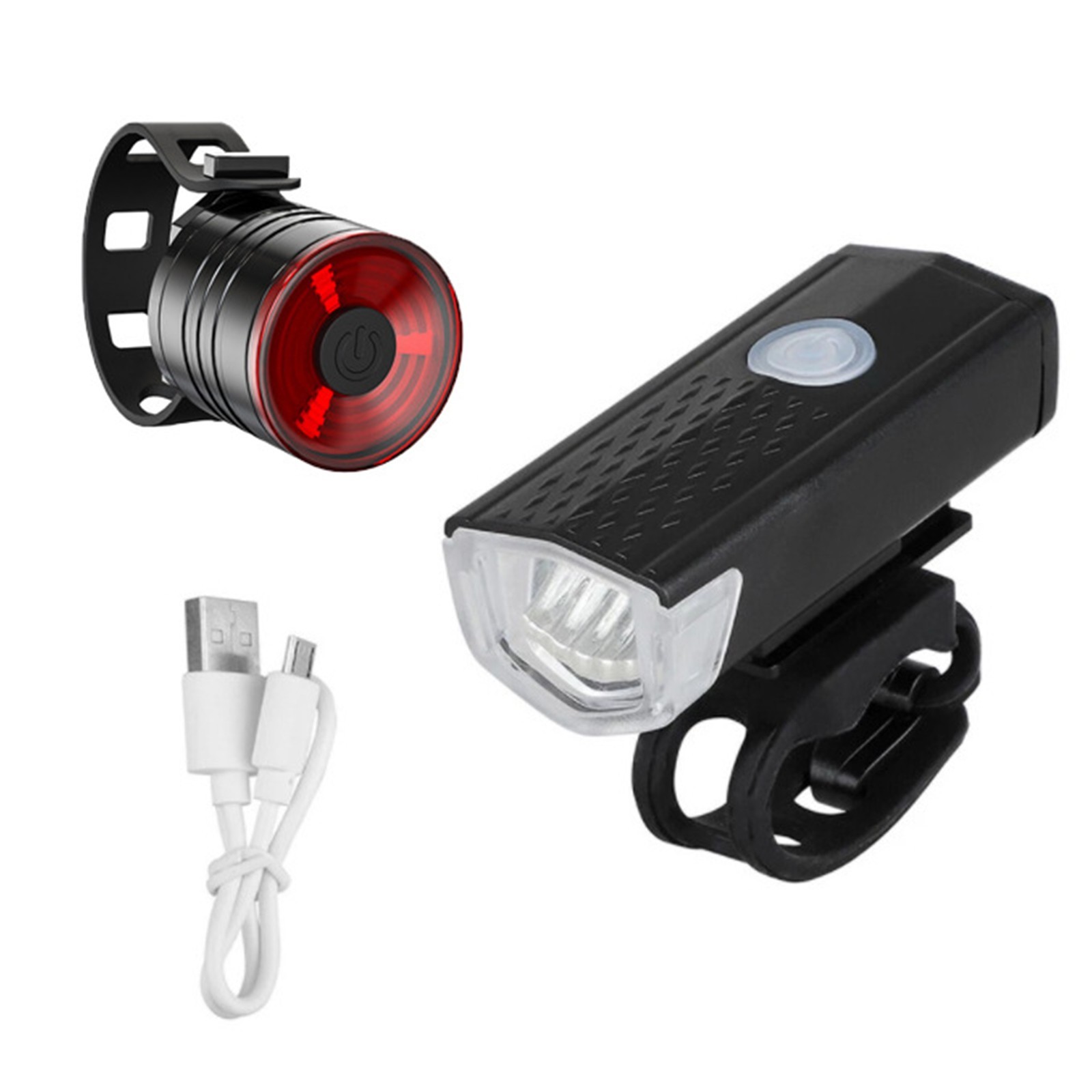 Rechargeable Bike Light Set For Safe Night Cycling Strobe Lighting Function