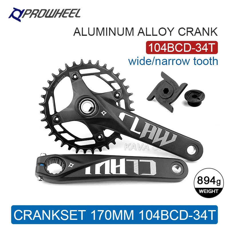175 170mm 104BCD Mountain Bike Crankset 32 34 36 38 40T Narrow Wide Chainring