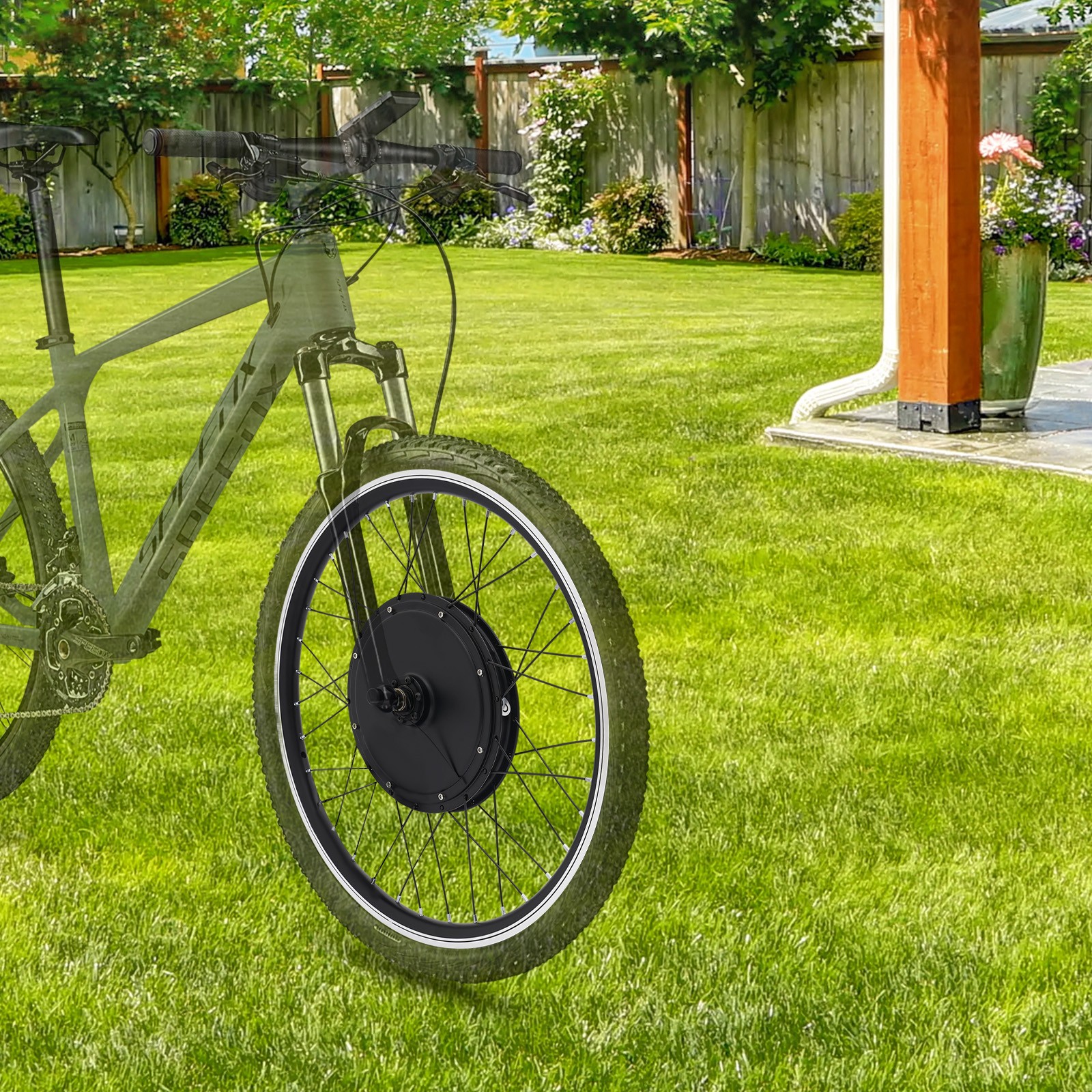 48V 1000W Electric Bike Conversion Kit 24inch Front Wheel E-Bike Conversion Kit