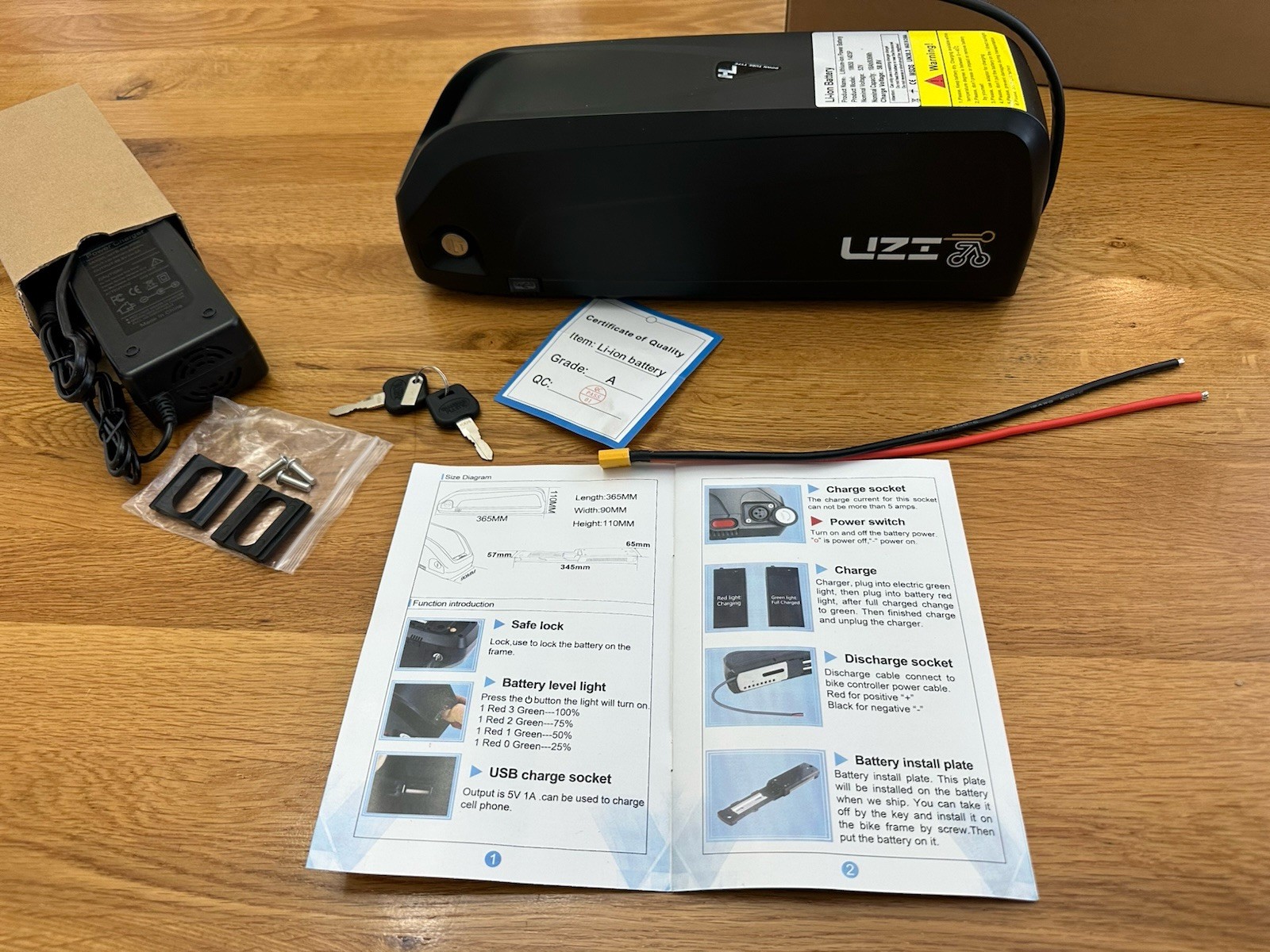Hailong Lithium Ebike Battery 52V 18Ah Electric Bike Battery 100W-1800W BMS