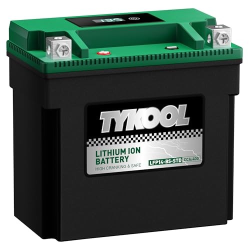 LFPLithium Battery, Replaces YTX14-BS, 400CCA 8Ah Fits for ATV UTV 14-BS-STD