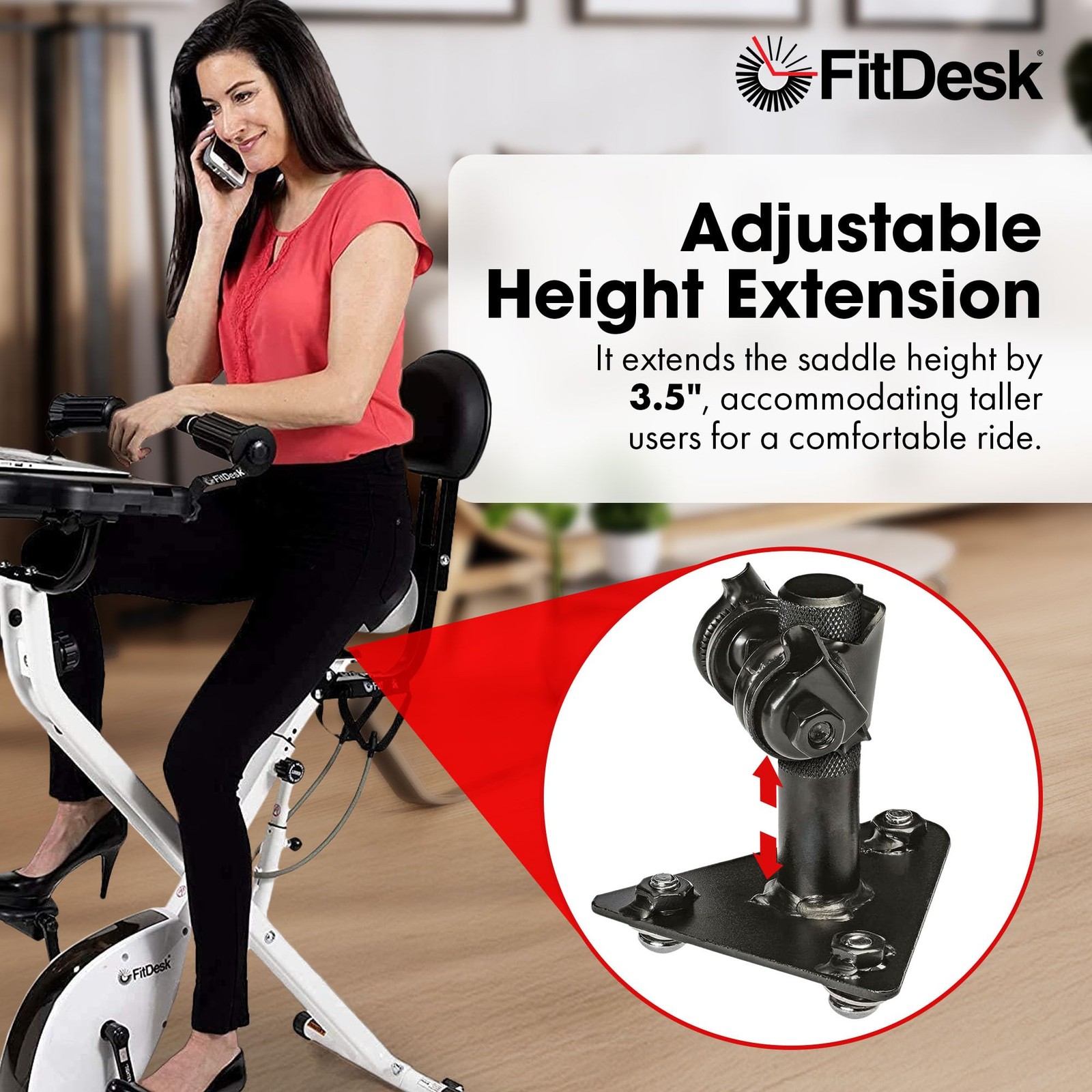 Fitdesk Universal Saddle Extender For Fdx 2.0 3.0 – Adjustable Bike Seat Post