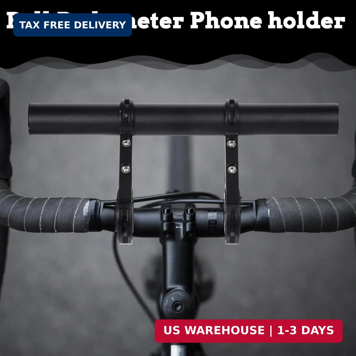 Bike Handlebar Extender, 7.9″ Long Aluminum Alloy Bicycle Cross Bar Extension Mu